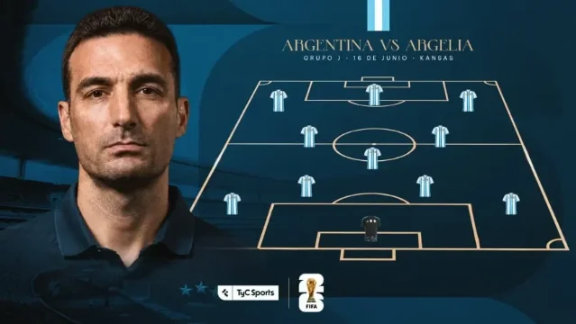 Argentina probable lineup board