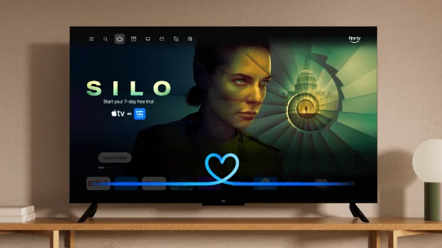 Fire TV interface on a living-room television