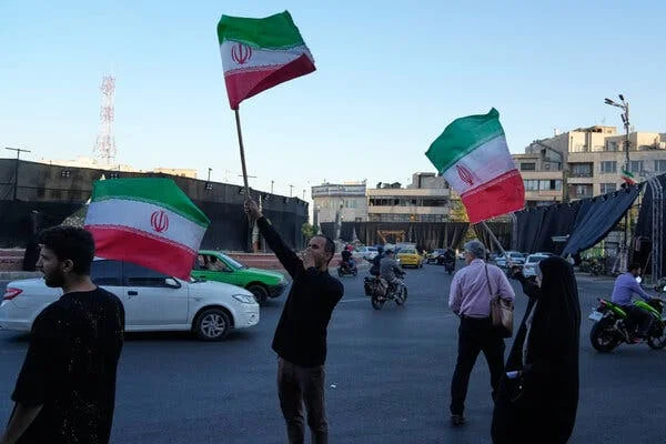Celebrations in Tehran on Sunday after news of the US-Iran deal broke