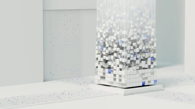 AI 神经网络与深度学习抽象示意图