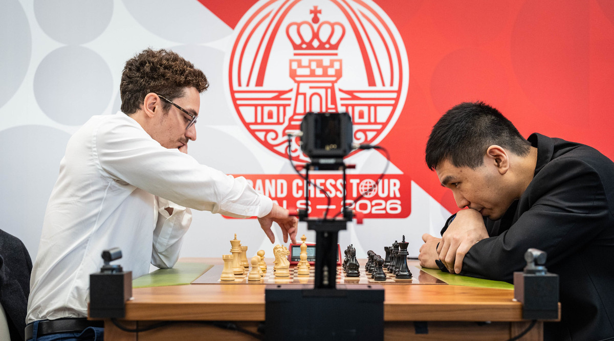Fabiano Caruana and Wesley So during their semifinal