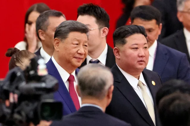 Xi Jinping and Kim Jong Un at a previous bilateral meeting