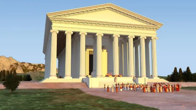 Reconstruction view of the Temple of Artemis at Sardis