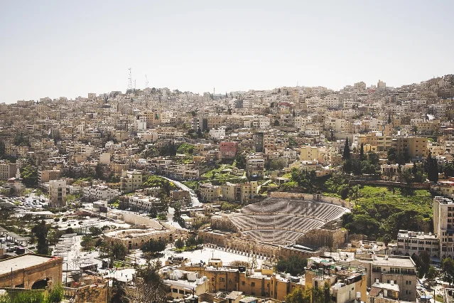 Amman skyline with downtown buildings, Jordan