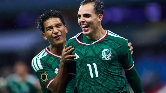 Mexico players celebrate after the official Under-20 semifinal win