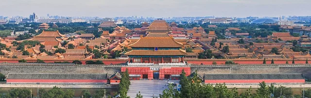 A panoramic view of the Forbidden City in Beijing