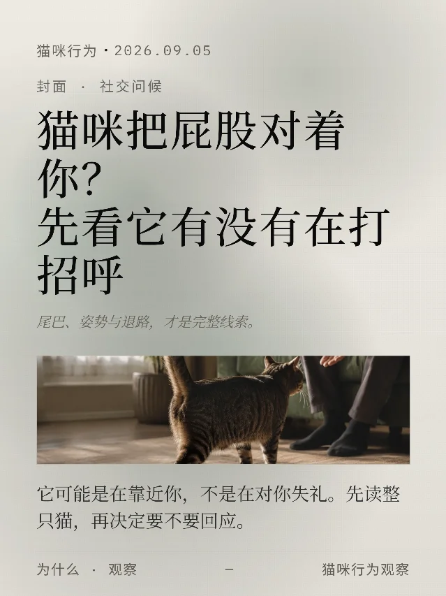 猫咪把屁股对着你？先看它有没有在打招呼