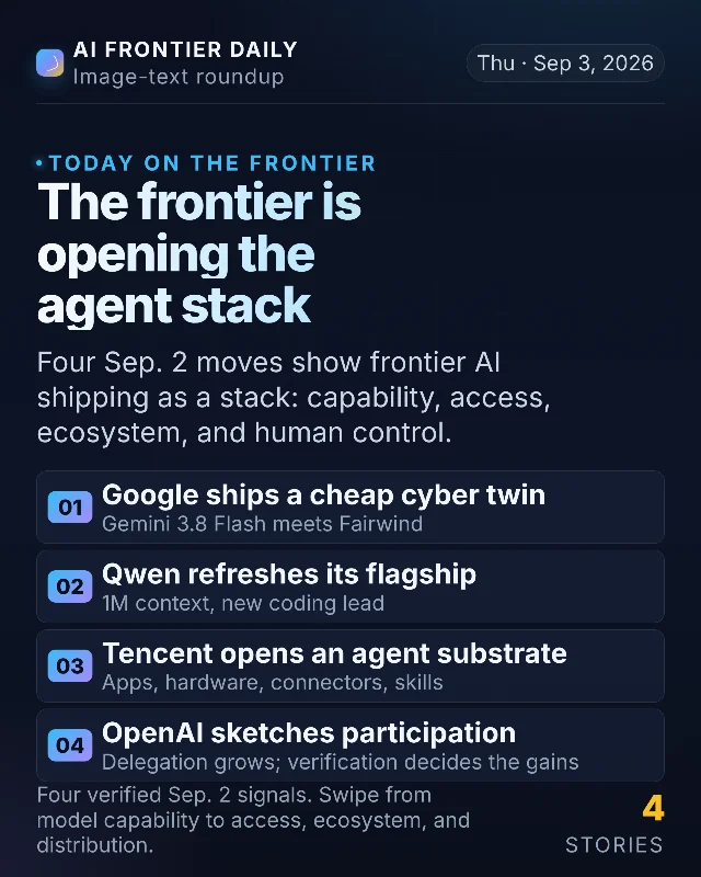 The frontier is opening the agent stack