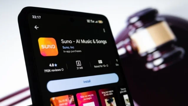 Suno AI Music app on smartphone