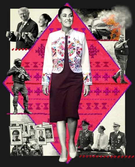 Claudia Sheinbaum collage portrait