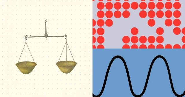 Anthropic Economic Futures Research Fund 配图,画面包含天平、红色点阵与蓝色波形