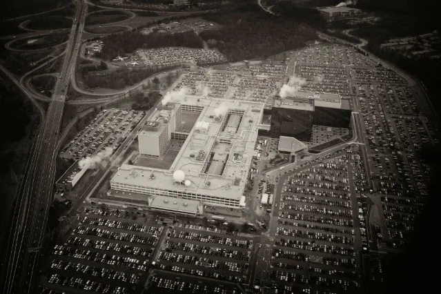 Aerial view of NSA headquarters at Fort Meade, Maryland