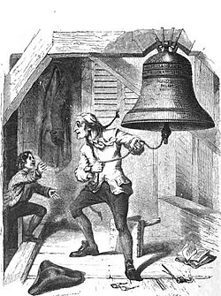 An 1854 illustration of a bellman receiving news of independence