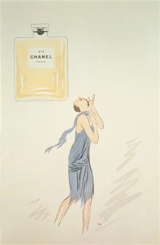 1921 年 Sem 绘制的 Chanel N°5 插画广告