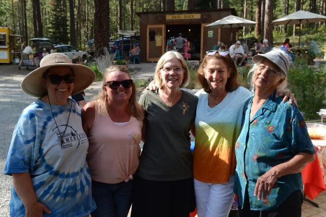Volunteers gather at the Brewing Lair fundraiser for Plumas Community Hospice.