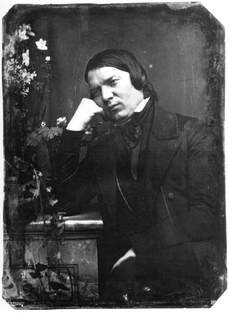 舒曼达盖尔银版历史照片(1850 年拍摄于汉堡,摄影师为 Johann Anton Völlner,现存公有领域历史影像)