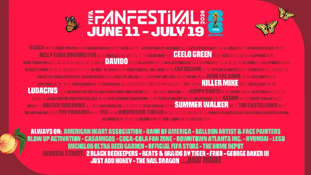 FIFA Fan Festival Atlanta 阵容海报