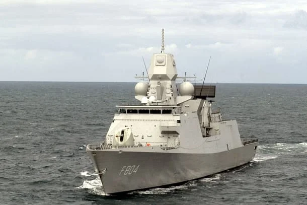 Dutch frigate HNLMS De Ruyter (F804) at sea