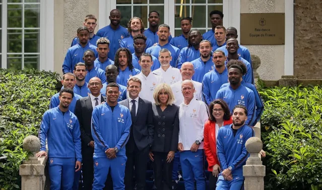 France 2026 World Cup squad announce with Deschamps at Clairefontaine training ground, June 2026