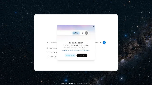 OpenAI product graphic showing ChatGPT's Think control and the option to turn it on