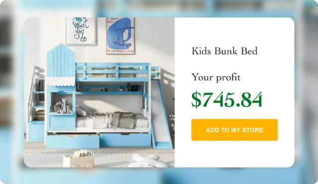 Wooden kids bunk bed with storage stairs — 3rd consecutive week on AliDropship