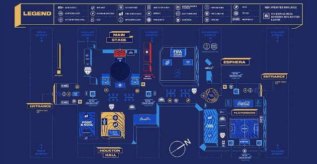 FIFA Fan Festival Houston site map