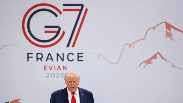 G7 leaders in Evian
