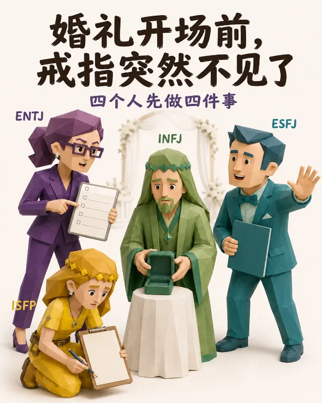 婚礼开场前，戒指突然不见了