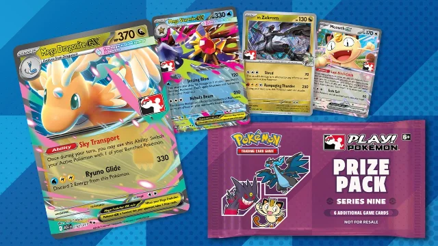 Prize Pack Series 9 预览:Mega 快龙 ex、Mega 宝石海星 ex 等