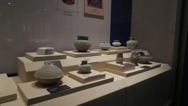 青浦博物馆《星耀东方》特展中的陶器展柜
