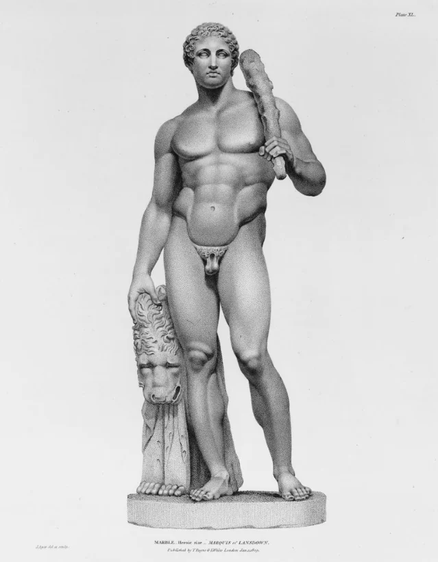 1809 engraving of the Lansdowne Herakles by John Samuel Agar