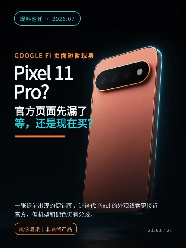 Google 自己把 Pixel 11 Pro 发了：Fi 页面翻车，$100 就能拿下？