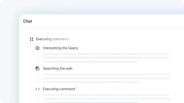 NotebookLM Deep Research showing transparent reasoning steps in the chat