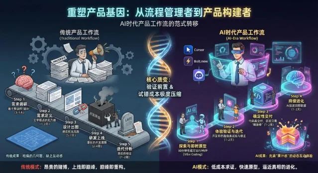 AI 时代产品工作流与传统工作流对比