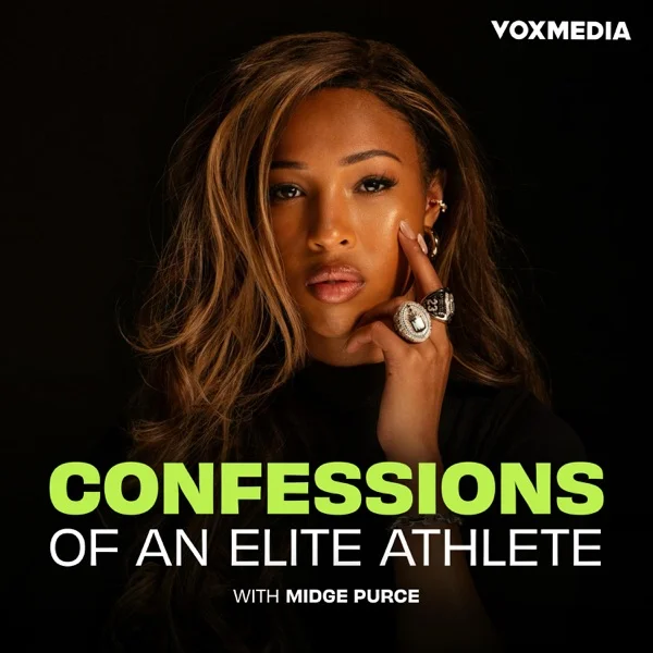 Confessions of an Elite Athlete — official podcast cover art featuring host Midge Purce, Vox Media