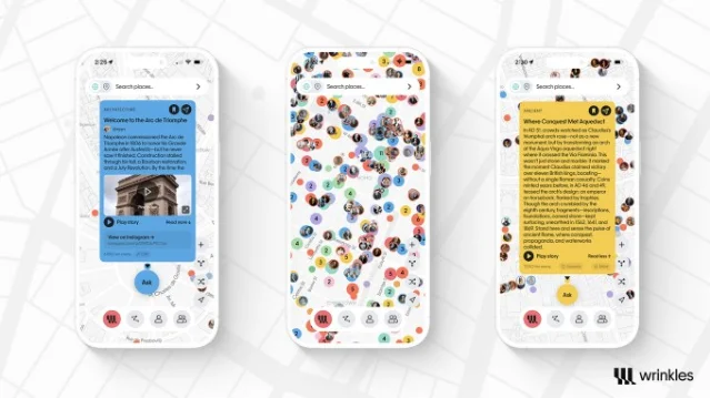 Wrinkles shows place-based stories on a map