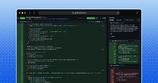 GitHub Pull Request 的代码差异与 Comments 面板并排显示