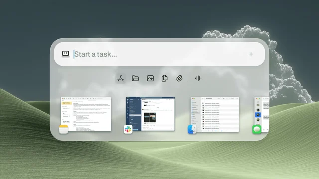 Perplexity's product illustration exposes email actions as selectable tools, including reading, searching, and composing messages.