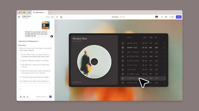Figma Make prompt-to-app demo