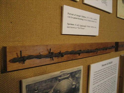 Early handmade specimen of Glidden's "The Winner" on display at the Barbed Wire History Museum in DeKalb, Illinois