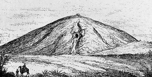 Tomb of Alyattes, 19th-century drawing before modern excavations