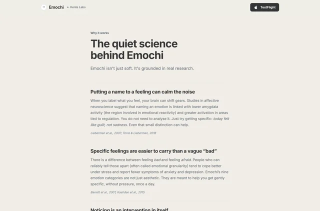 Emochi 科学依据页