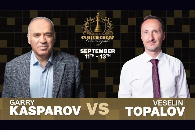 Garry Kasparov and Veselin Topalov promotional match portrait