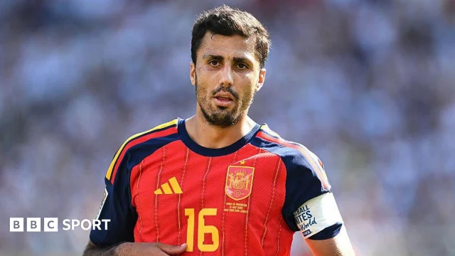 Rodri in Spain's shirt