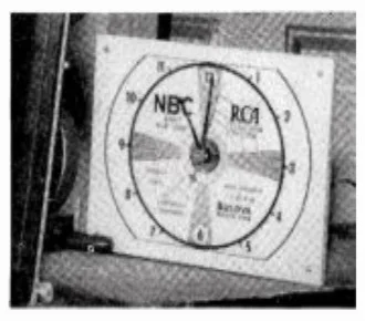 The Bulova Watch Company's modified test pattern — the world's first authorized TV commercial, aired on WNBT on July 1, 1941