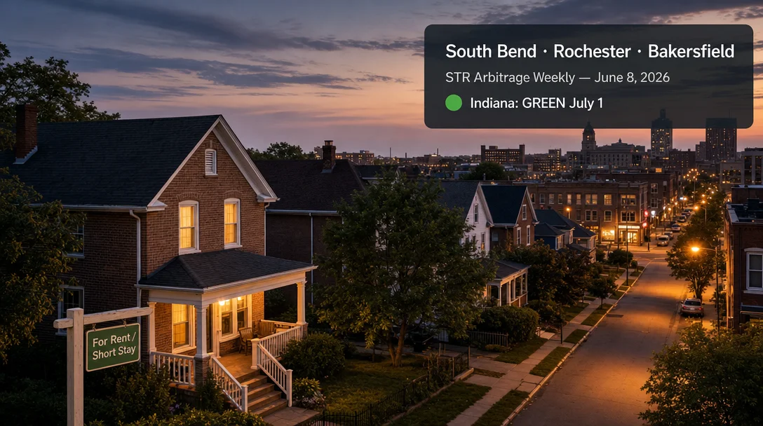 STR Arbitrage Weekly: South Bend, Rochester & Bakersfield (June 8, 2026)