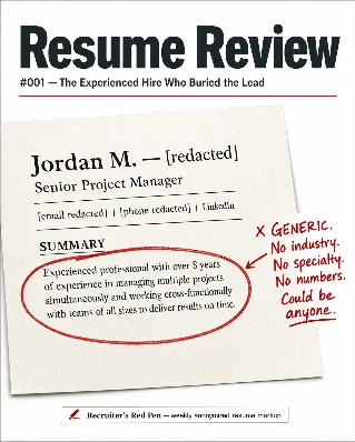 Resume Review #001 — The Experienced Hire Who Buried the Lead