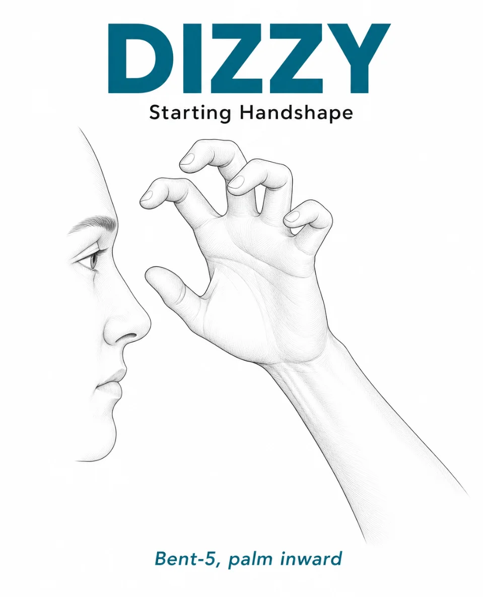 🌀 ASL Sign of the Day: DIZZY
