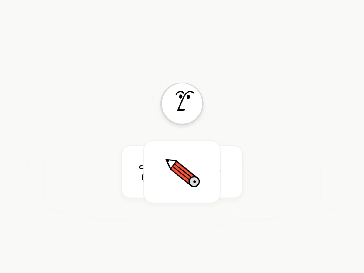 Official Notion 3.0 animation: naming an Agent "Nosey" and selecting accessories in the Personalize panel