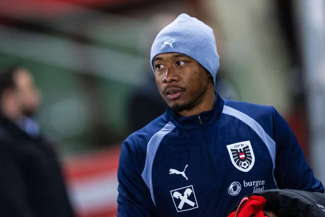 Austria player in training gear